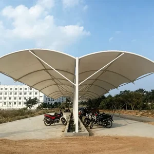 Modern Steel Truss Tensile Membrane Carport & Garage Canopy