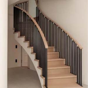 Modern Style Galvanized Steel Balustrade Courtyard Balcony Staircase Handrail Rustproof Customizable Metal Railing