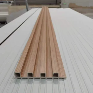 Modern Style Plastic WPC 3D Wall Panel Moisture-proof Fire Retardant for Interior Decoration Eco-Friendly Wood Grain Surface