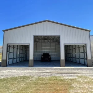 Modern Style Pre-Fabricated Steel Structure Garage Metal Building for Parking Cars Sandwich Panel