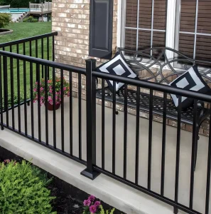 Modern Weather Resistant Hotel Villa Deck Stair Aluminum Alloy Stainless Steel Powder Coated DIY Railing Balustrade Balcony