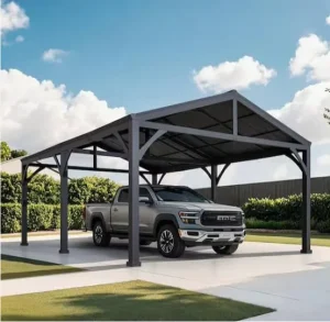 Modern Windproof Light Steel Frame Fireproof Carport Outdoor Shelter for Warehouse & Workshop Use Factory Direct Price