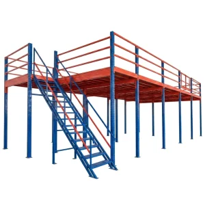 Modular Assembled Cold Rolled Steel Mezzanine Rack 300kg sqm Load Capacity Corrosion Protection Snap In Installation