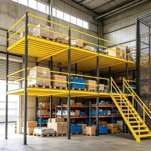 Modular Assembly Warehouse Mezzanine Platform Rack Heavy Duty Steel Attic Storage Shelves