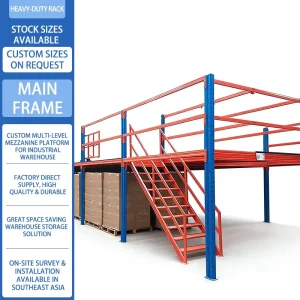 Modular Cold Rolled Steel 3 Layer Mezzanine Platform Solid Steel Flooring Corrosion Protected Factory Workshop Office Rack