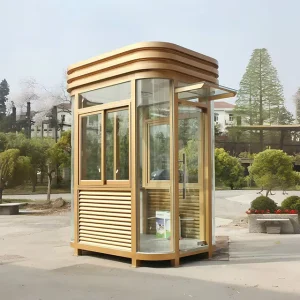 Modular Contemporary Waterproof Sandwich Panel Steel Security Cabin Guard House Prefabricated Guard Shack Parking Ticket Booth