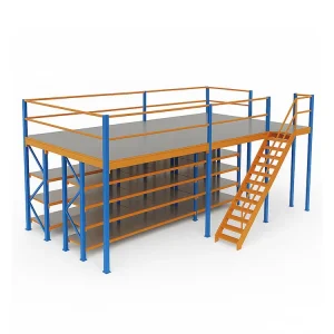 Modular Industrial Steel Wood Mezzanine Floor Racking Cantilevered Design Corrosion Protection
