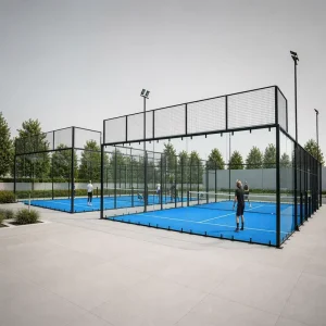 Modular Padel Court Easy Installation Prefabricated Padel Tennis Court 20x10m Full Set Galvanized Steel Glass Construction