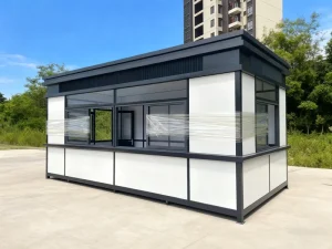Modular Prefabricated Sandwich Panel Steel Structure Security Booth Hospital School Mall Use Eco Friendly Waterproof Fire