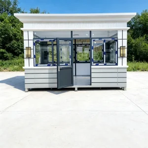 Modular Prefabricated Sandwich Panel Steel Structure Security Booth School Mall Use Eco Friendly Waterproof Fire Resistant