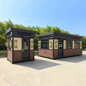 Modular Prefabricated Steel Structure Security Booth for School Mall Use Eco Friendly Waterproof Portable Outdoor Parking Ticket