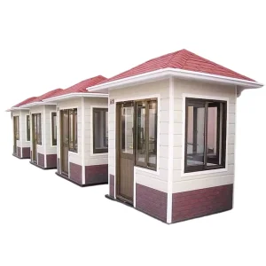 Modular Sandwich Panel Guard Booth for Parking Lot Security Kiosk with Steel Structure and Easy Assembly