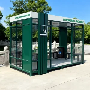 Modular Sandwich Panel Steel Structure Security Cabin Guard House Prefabricated Guard Shack Parking Ticket Booth Portable