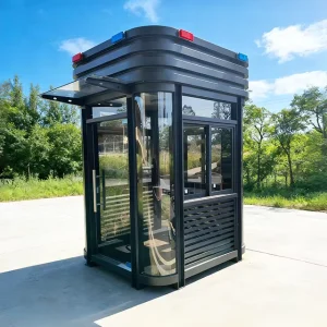 Modular Security Cabin Guard House Prefabricated Guard Shack Parking Ticket Booth Portable Security Booth Outdoor