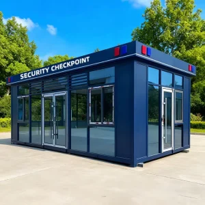 Modular Security Cabin Guard House Prefabricated Guard Shack Parking Ticket Booth Portable Security Booth Outdoor