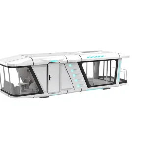 Modular Steel Container House Fully Finished Portable Space Capsule Villa Cabin for Commercial Warehouse