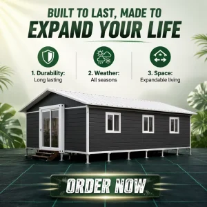 Moisture Proof Base Design Anti Mold Panels 20ft Expandable Container House for South America Forest Living Rental Investment