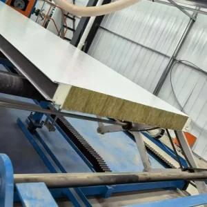 Moisture Proof High Rigidity Custom Length Long Service Life Rock Wool Metal Sandwich Panels Polyurethane Sealed Roof Wall