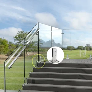 Multi Color Square Glass Railing Spigot Handrail Frameless Balustrade for Stair Balcony Swimming Pool