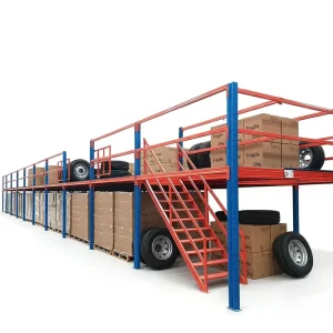 Multi Level Cold Rolled Steel Structure Mezzanine Platform Workshop Customized Industrial Mezzanine Density Warehouse Rack