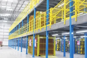 Multi Level Steel Mezzanine Platform Floor Shelf Storage Rack Corrosion Protection Electrostatic Powder Coating for Warehouses