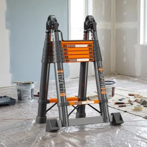 Multi Purpose Foldable Telescopic Ladder Aluminum Carbon Stainless Steel A Frame Straight Step Ladder for Home Construction