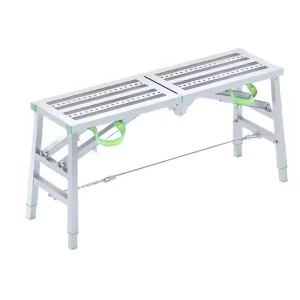 Multi Purpose Ladder Galvanized Steel Construction 400kg Load Capacity Adjustable Height 0.7-1.5m for Painting Window Cleaning