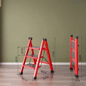 Multi Purpose Ladder Metallic Ladder for Home Everyday Use Steel Ladder Tool Free 3 Step Ladder