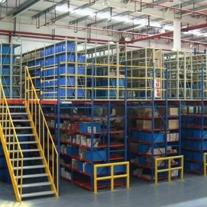Multi Tier Heavy Duty Mezzanine Floor Racking Anti Corrosion Powder Coating Bolt Connected Reinforced Frames for Long Term