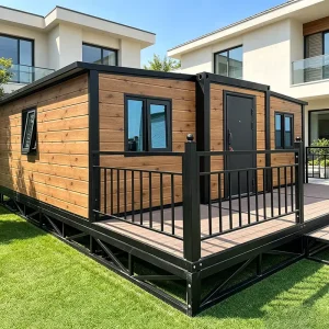 Multi functional Detachable Prefabricated Container House Moisture Proof 10 40ft Wooden Exterior Prefab Living House