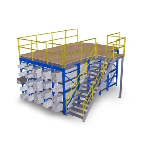 Multi level Heavy Duty Steel Powder Coated Adjustable Stacking Racks Shelves H3000mm Mezzanine Rack for Industrial Warehouse