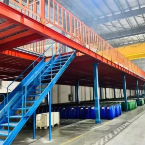 Multi-level Steel Platform Mezzanine Floor Strong Capacity Industrial Steel Structure Platform with Staircase