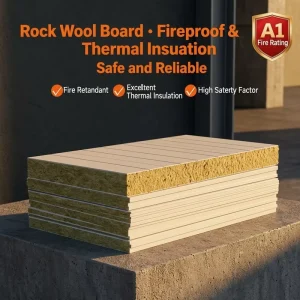 Multifamily Residential Exterior Wall Rock Wool Panel with PU Sealed Edge