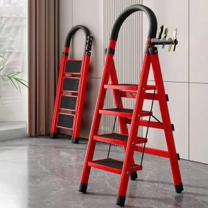 Multipurpose Household 2/3/4/5/6-Step Steel Folding Ladder with Handrail