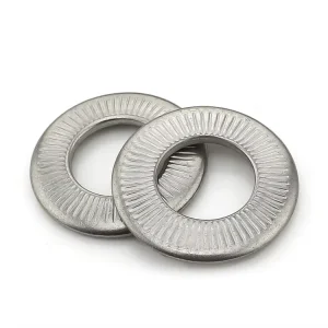 NFE25-511 French Knurled Disc Stainless Steel Lock Washer Non Slip Single Side Tooth With Zinc Finish Anti Loosening