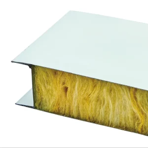 New Steel Structure Rock Wool Glass Wool PUR Sandwich Panel with Excellent Thermal Sound Insulation Customized Thickness Types