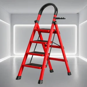 New Step Ladder Reinforced High Strength Carbon Steel Folding Ladder with Handrail