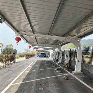 New Trend Steel Modern Design Waterproof Solar Carport Installation System Parking Lot Canopy