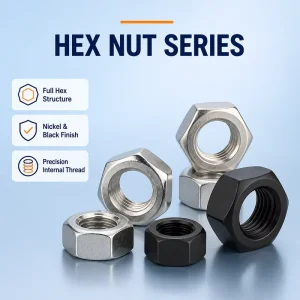 Nickel plated External Hex Nut Black plated Bolt M3 M4 M5 M6 M8 Fastening Accessories