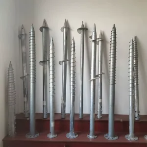 No Dig Heavy Duty Ground Screw Anchor Q235 Steel Hot Dip Galvanized Ground Screw Piles Solar Post Anchor