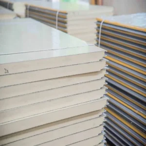 Noise Reduction Insulated Polyurethane Sandwich Panels RAL Color Customizable EPS PIR Glass Wool Rock Wool Water Resistant 5+
