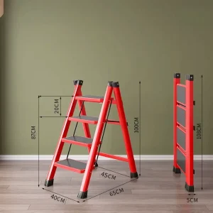 Non Slip Loft Ladder 4 Steps Stool Ladder With Tool Tray
