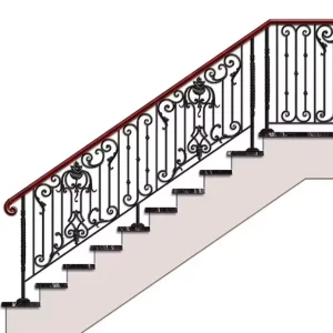 North American Stainless Steel Stairs Railing Designs Iron Balcony Railing and Deck Railing for Balcony Handrail
