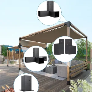 OEM Custom Heavy Duty Powder Coated Post Stainless Steel Pavilion Bracket