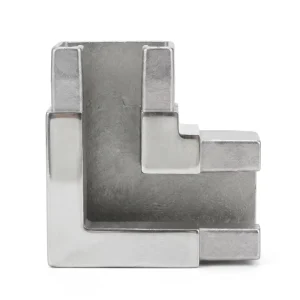 OEM Custom Stainless Steel Precision Cast 90 Degree L Shaped Corner Bracket Square Profile Angle Joint for Machinery Frame