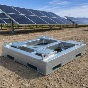 OEM Custom Welded Steel Solar Inverter Mounting Base Hot Dip Galvanized