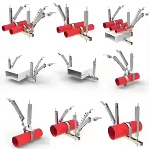 OEM Factory Customized Pre Galvanized Metal Steel Seismic Support Fittings Galvanized Triangle Bracket