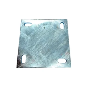OEM Galvanized Steel Post Base Plate with Two Three Four Holes Solar Panel Fixed Mounting Accessories for Roof Installation