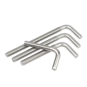 OEM J Type L Type Anchor Bolts for Steel Construction Foundation Hot Dip Galvanized with Zinc Surface Treatment Ground Screw