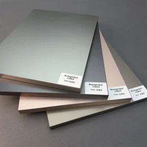 OEM ODM Metallic Finish Melamine Board Multiple Metal Color Pine Core Moistureproof Panel for Luxury Villa Wall Cladding